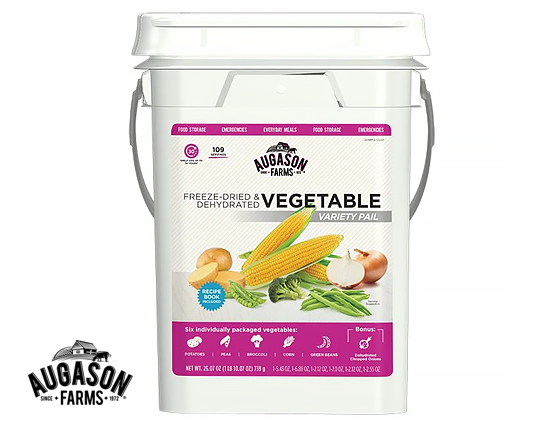AF: Freeze-Dried Vegetable Variety Pail with Recipe Book